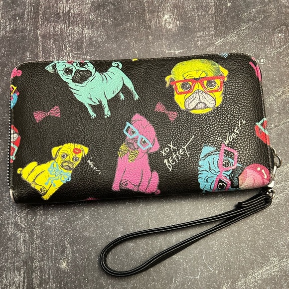 Betsey Johnson Multicolor Pug Wristlet - Picture 2 of 8